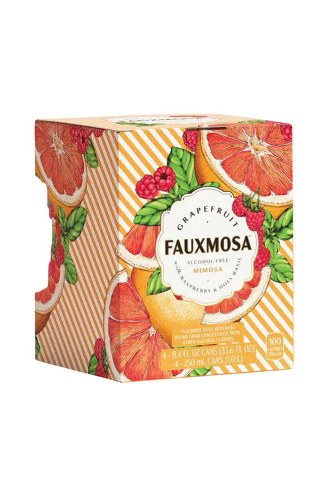 FAUXMOSA | Grapefruit with Raspberry & Holy Basil 4pk