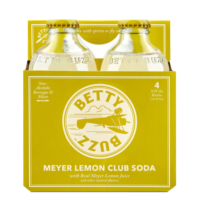 Betty Buzz Meyer Lemon Club Soda 4-pack