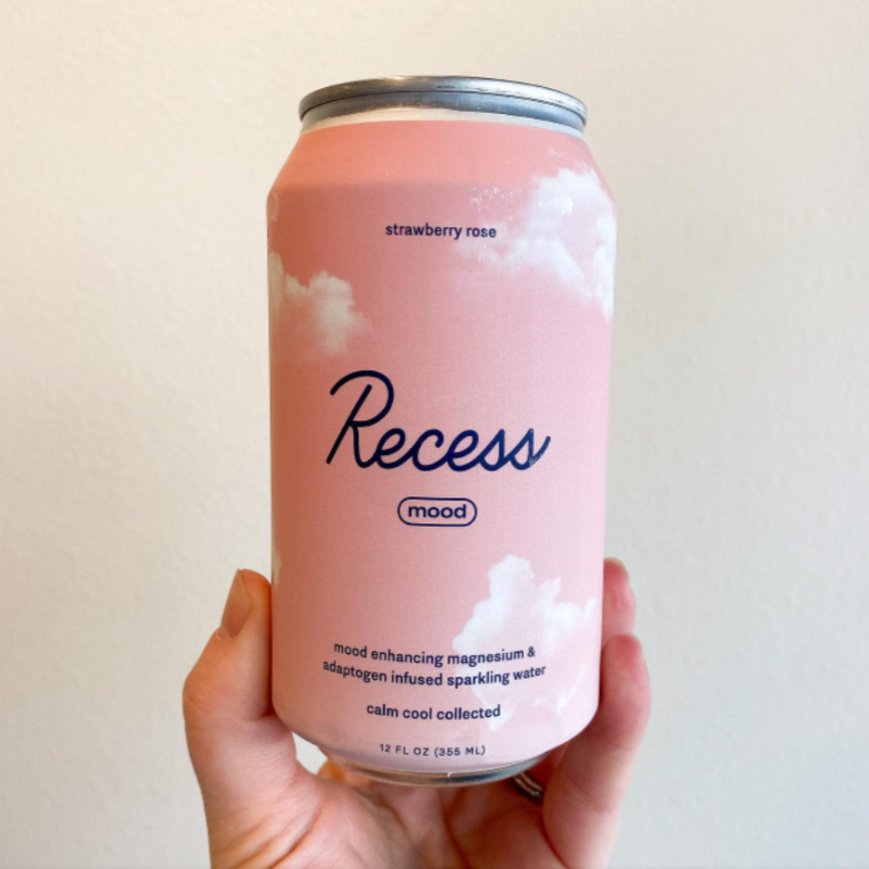 Recess Strawberry Rose Mood Sparkling Water