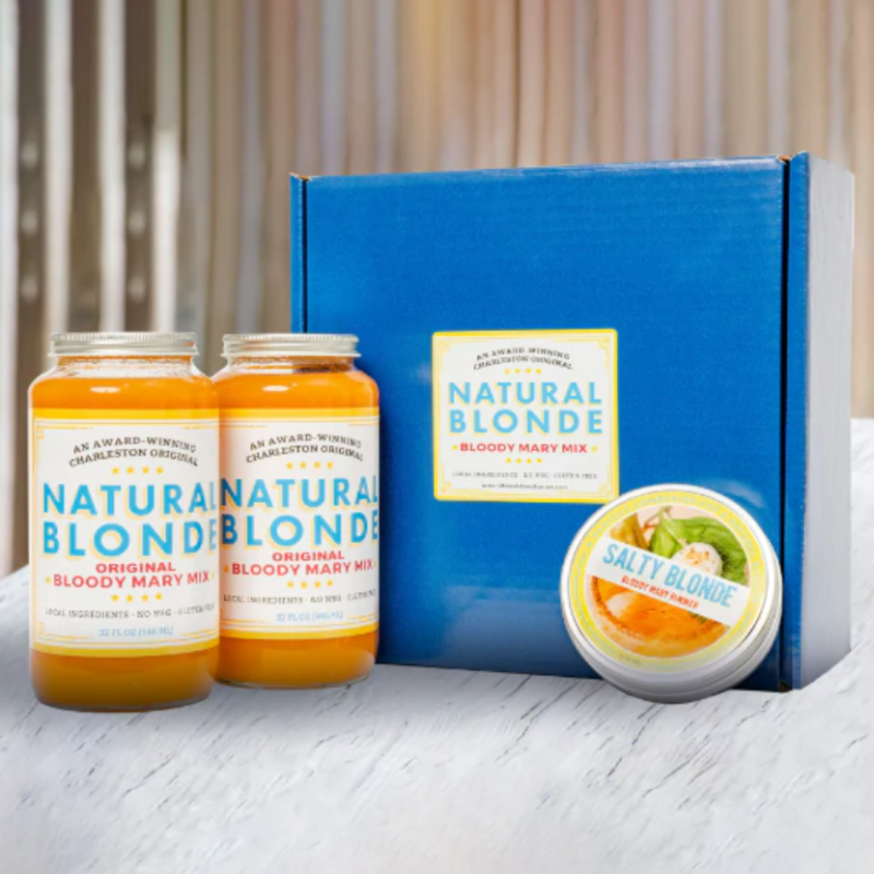 Natural Blonde 2 jar gift set with 2 salt rimmers