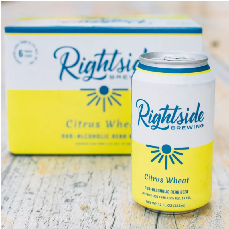 Rightside Brewing Citrus Wheat non-alcoholic brew beer